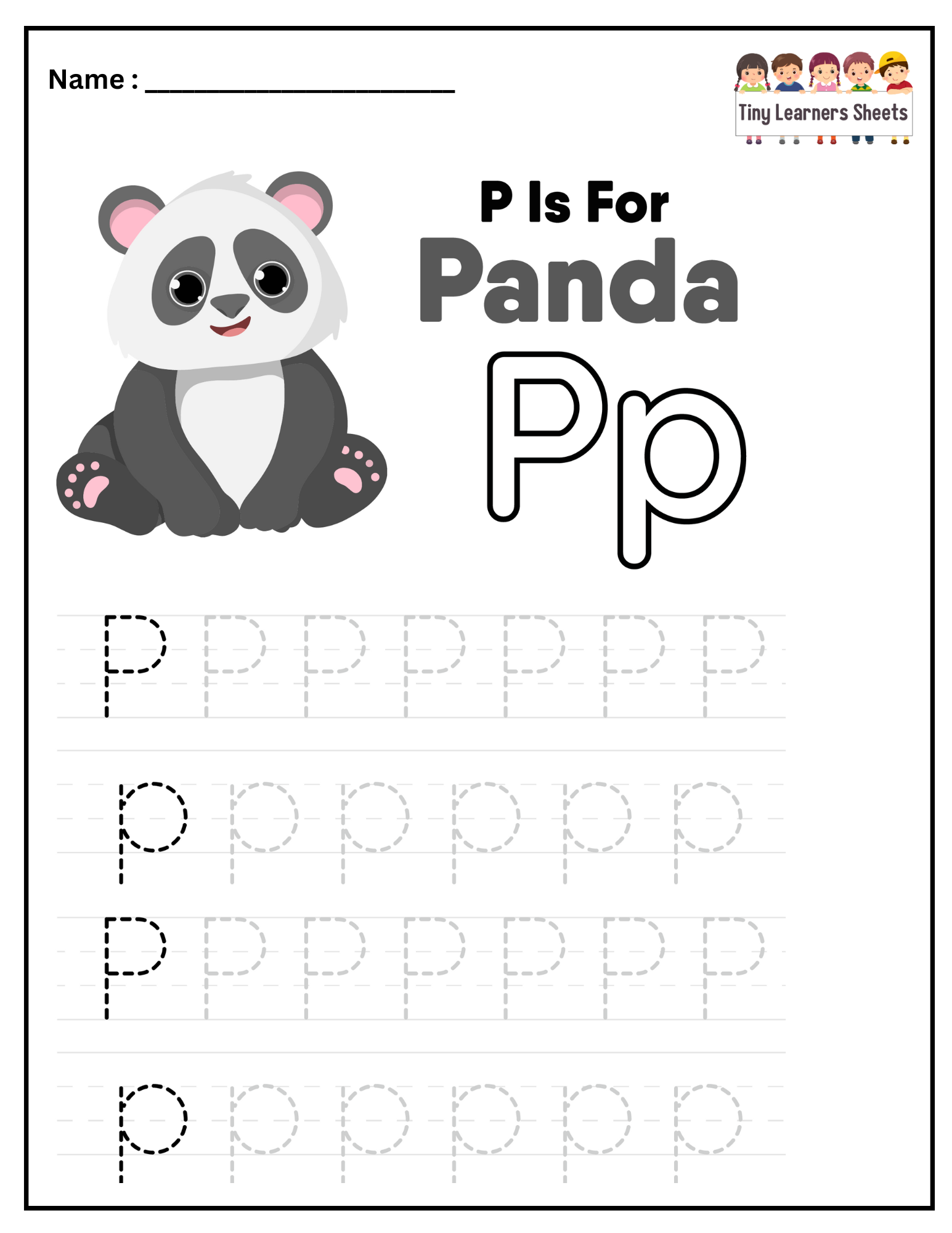 Letter P worksheet